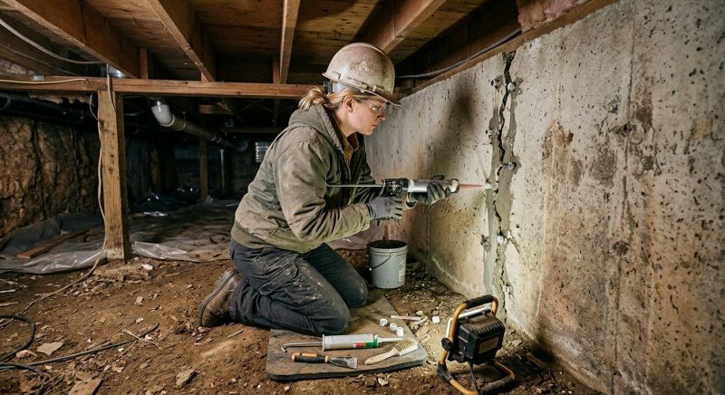 Cracked Foundation Repair in Mooresville, NC