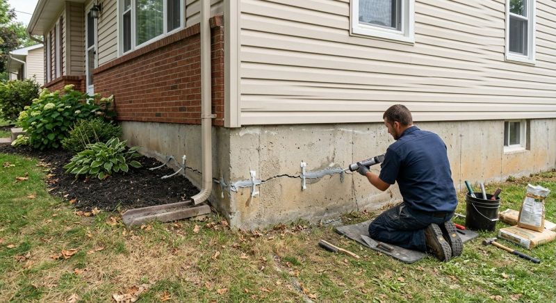 Cracked Foundation Repair in Newton, NC
