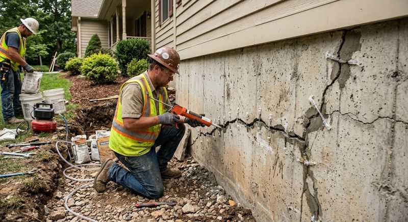 Cracked Foundation Repair in Troutman, NC