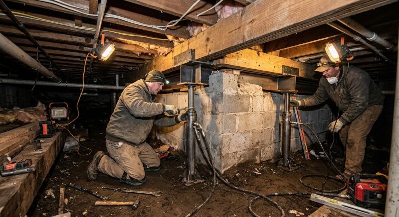 Crawl Space Leveling in Mooresville, NC