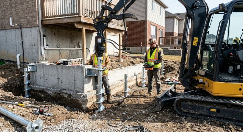 Helical Piers Installation in Mooresville, NC