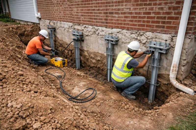 Helical Piers Installation in Mooresville, NC