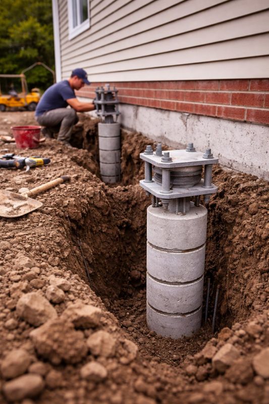 Helical Piers Installation in Mooresville, NC