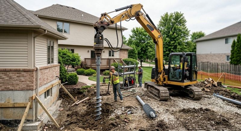 Helical Pile Installation in Mooresville, NC