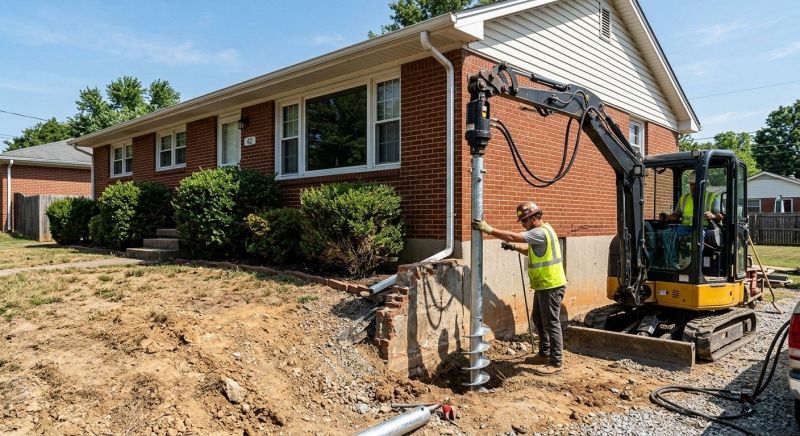 Helical Pile Installation in Mooresville, NC