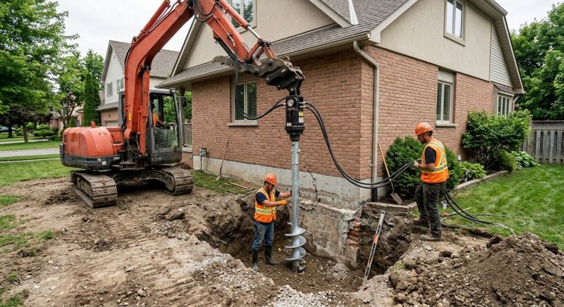Helical Pile Installation in Mooresville, NC