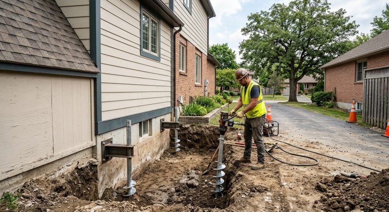 Helical Pile Installation in Mooresville, NC