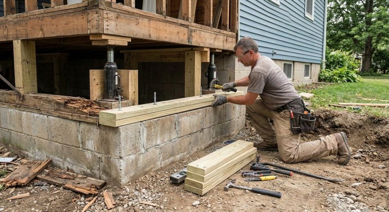 Sinking Foundation Repair in China Grove, NC