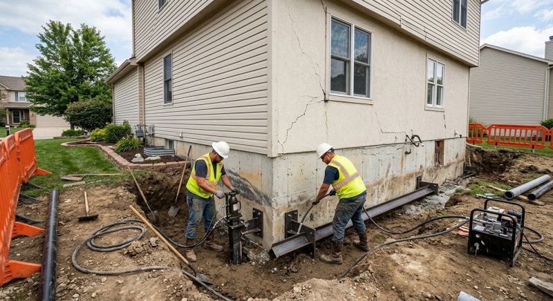 Sinking Foundation Repair in Cornelius, NC